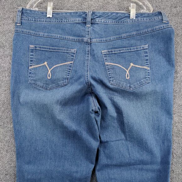 JMS Just My Size Women's Stretch Bootleg Jeans Blue Actual 38x31 5-Pocket - Picture 6 of 13